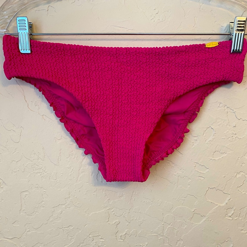 NWOT Luli Fama Hot Pink Bikini Bottoms Size M